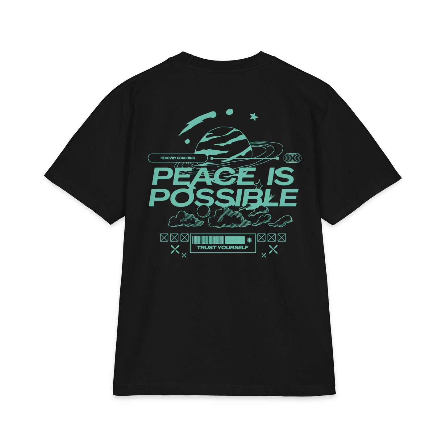 Peace Is Possible Tee — Inspirational Graphic T-Shirt with Earth Logo