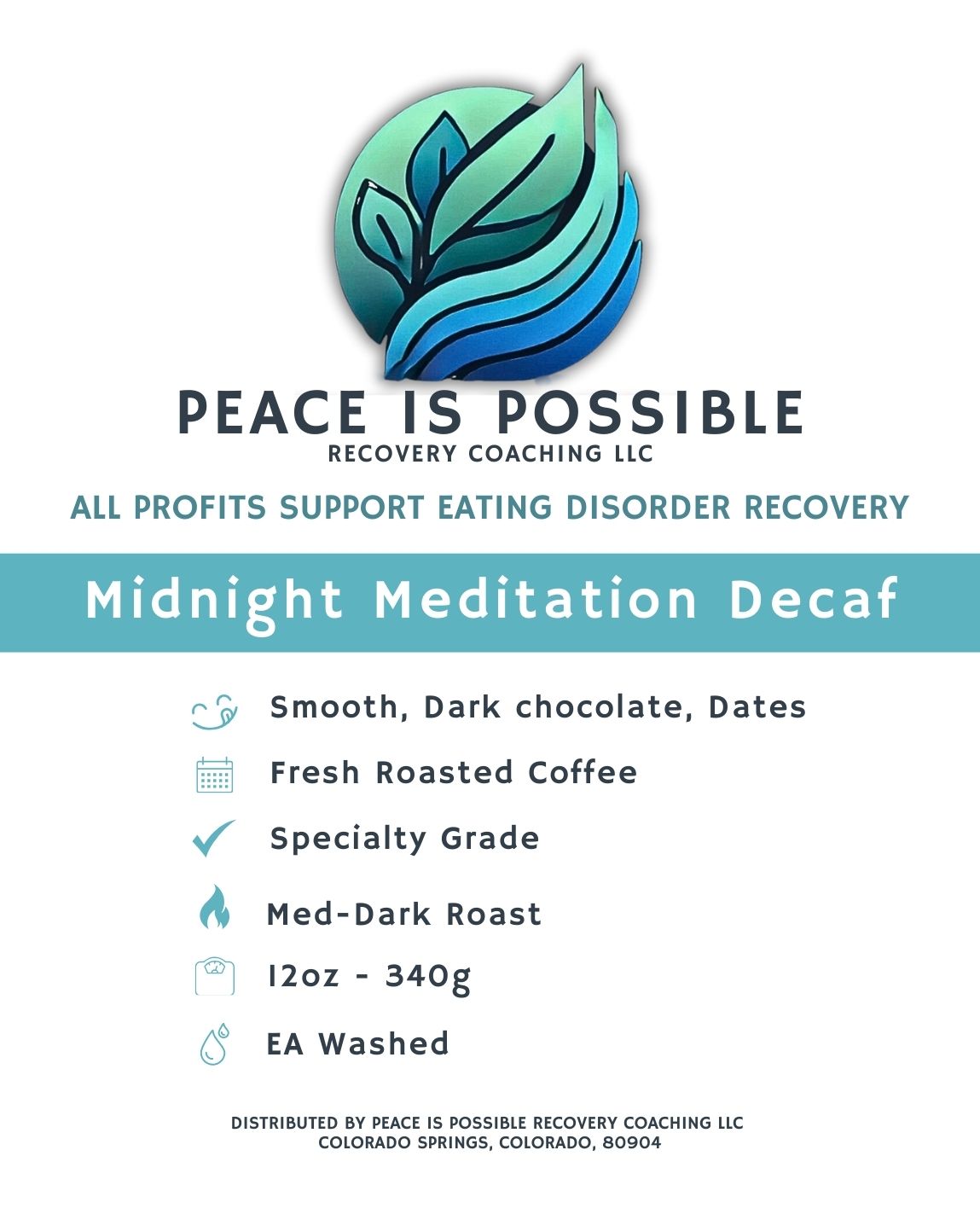 Midnight Meditation Decaf Coffee Beans: Freshly Roasted on Order