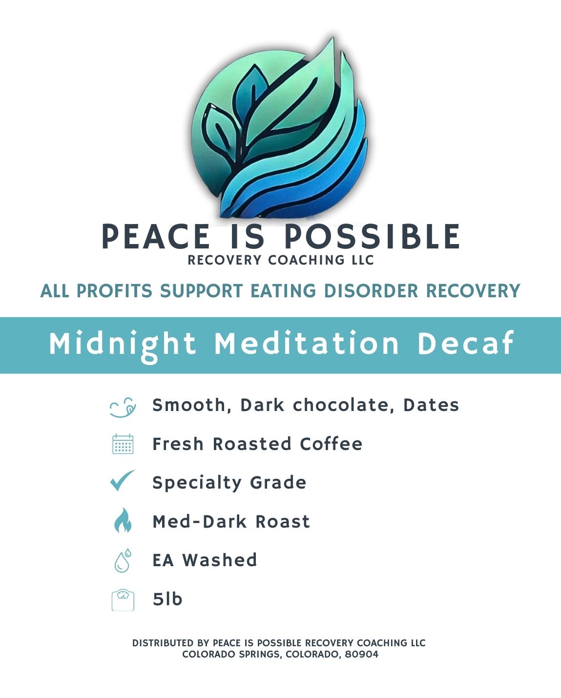 Midnight Meditation Decaf Coffee Beans: Freshly Roasted on Order